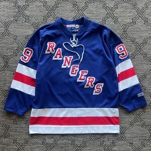 Vintage CCM Hockey Jersey Mens Large Blue Wayne Gretzky New York‎ Rangers NHL